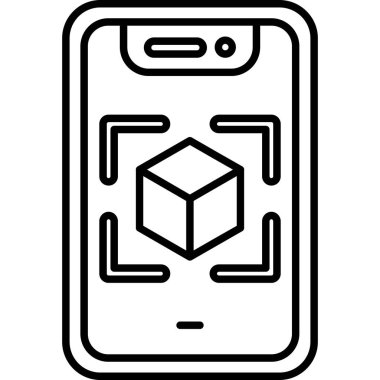 Telefon ikonu. Web için akıllı telefon vektör simgelerinin basit çizimi