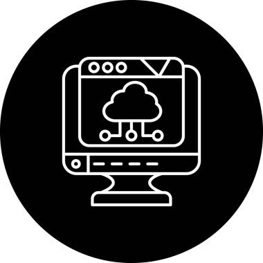 bulut hesaplama vektörü illüstrasyonu