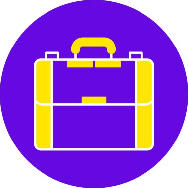 Evrak çantası. Web simgesi vektör illüstrasyonu