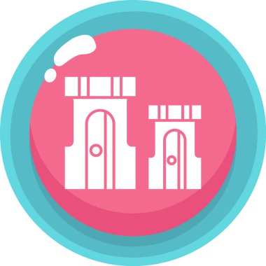 Bina. Web simgesi basit illüstrasyon