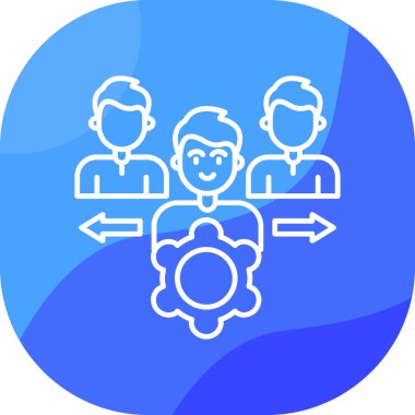 Takım. Web simgesi basit illüstrasyon