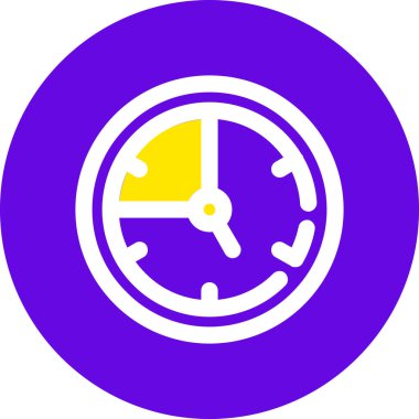 Saat simgesinin vektör illüstrasyonu