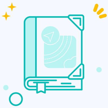 satır dizin simgesi beyaz arkaplanda izole edildi. Renkli taslak konsepti. vektör illüstrasyonu