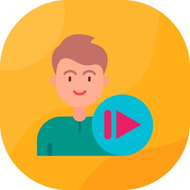 Mikrofon vektör illüstrasyonlu adam.