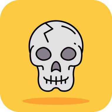 Web sitesi tasarımı, logo, uygulama, ui, vektör illüstrasyonu için gri arkaplanda izole edilmiş kafatası simgesi