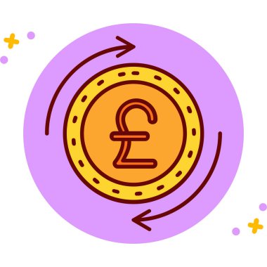 döviz değişimi renk vektör illüstrasyonu