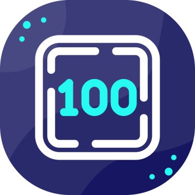 Yüzde 10 dijital simge, basit tasarım illüstrasyonu