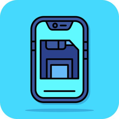 Akıllı telefon simgesi, vektör illüstrasyon tasarımı