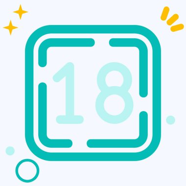 11 yıllık takvim simgesi tasarım vektörü illüstrasyonu