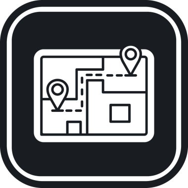 konum simgesi, vektör çizimi