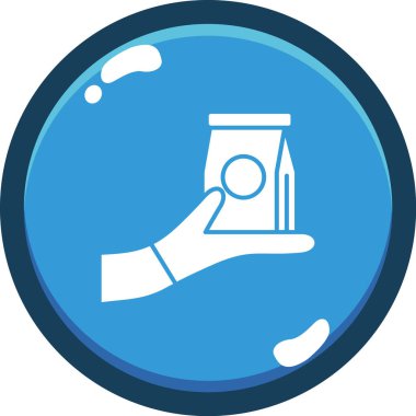 Süt. Web simgesi basit illüstrasyon