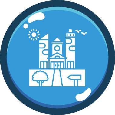 Güzel bir şehrin vektör çizimi