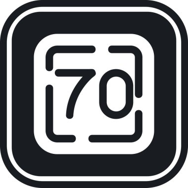 7 numaralı vektör sembol tasarımı