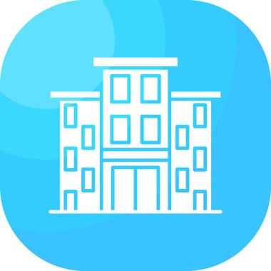 Bina. Web simgesi basit illüstrasyon