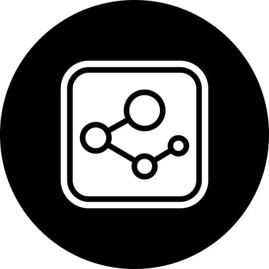 Soyut arkaplan gruplandırılmış ve düzenlenebilir paylaşım simgesi