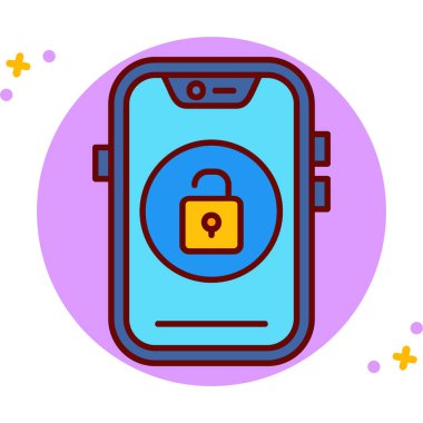 telefon kilidi simgesi - taslak biçimi