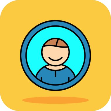 avatar kişi simgesi doldurulmuş ana hatlar biçimi