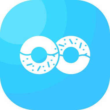 donut simgesi vektör illüstrasyonu