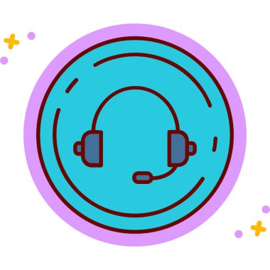 kulaklık simgesi vektör illüstrasyonu