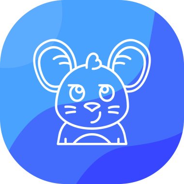 Hayvan tavşan renk ikonu vektör illüstrasyonu