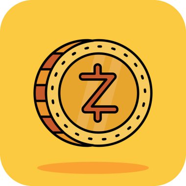 zzcash para birimi sikke vektör simgesi