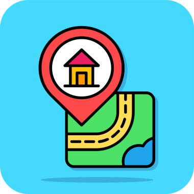 konum navigasyon haritası simgesi