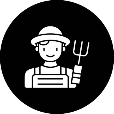 çiftçi vektör illüstrasyonu, simge