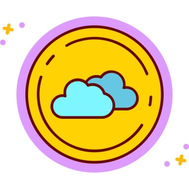 Bulut simgesi vektör illüstrasyonu