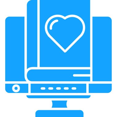 Kalp. Web simgesi basit illüstrasyon