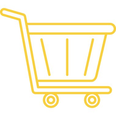 Alışveriş arabası ikonu. Web için taşıyıcı vektör simgelerinin özet çizimi