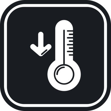 Sıcaklık düz vektör simgesi