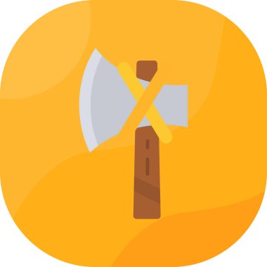 Bir balta simgesinin vektör illüstrasyonu