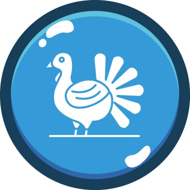 Horoz horozu. Web simgesi basit illüstrasyon