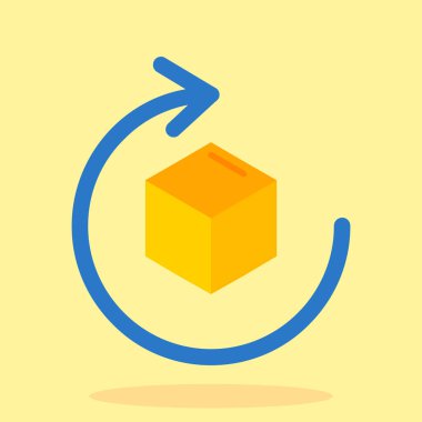 kutu simgesi vektör illüstrasyonu