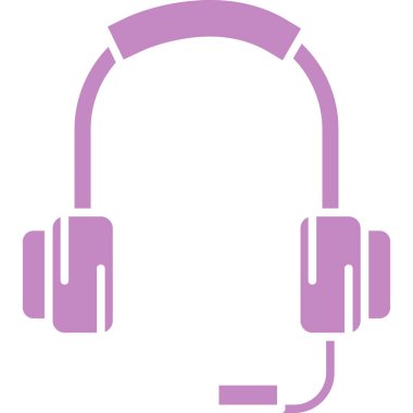 Kulaklıklar. Web simgesi vektör illüstrasyonu