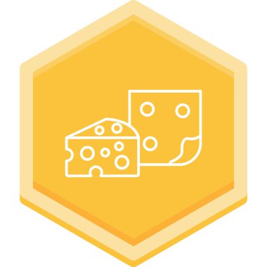 Peynir simgesi vektör illüstrasyonu