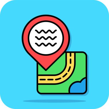 konum haritası gezinme simgesi Doldurulmuş dış hat biçimi