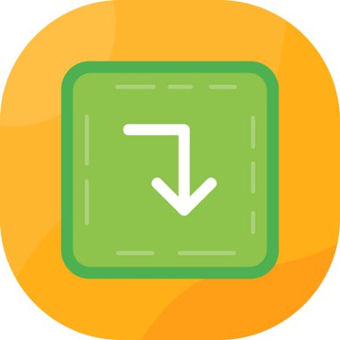 Yeşil bir simgenin vektör illüstrasyonu