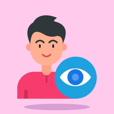 Göz simgesi vektör illüstrasyonu