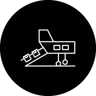 Uçak simgesinin vektör illüstrasyonu