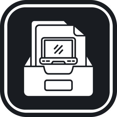 Yazıcı simgesi vektör illüstrasyonu