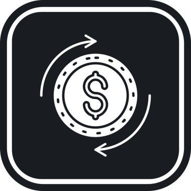 Dolar madeni para simgesi modaya uygun izole edilmiş arkaplan