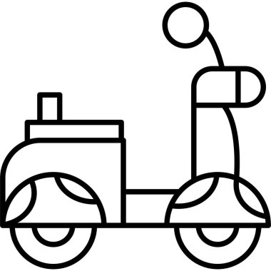motosiklet scooter vektör simgesi