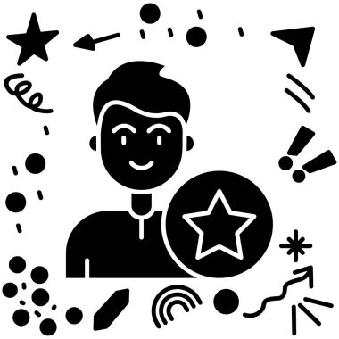 Moda biçimi izole edilmiş arkaplan yıldız simgesi