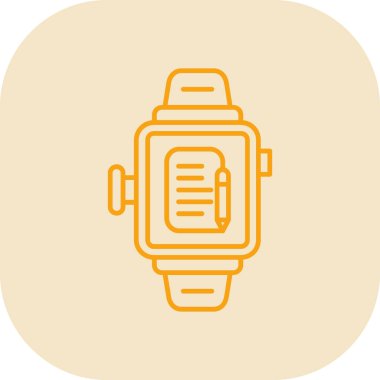 akıllı saat simgesi soyut arkaplanda izole