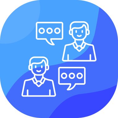 Konuş. Web simgesi basit illüstrasyon