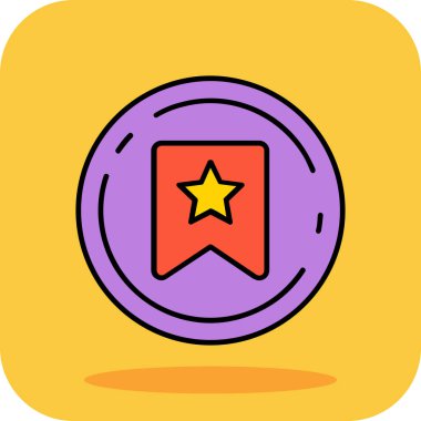 Madalya simgesinin vektör illüstrasyonu