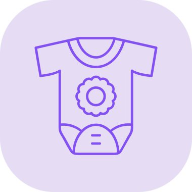 Bebek kıyafetleri. Web simgesi basit illüstrasyon