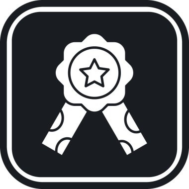 ödül madalyası ikonu, ödül ikonu, vektör illüstrasyonu