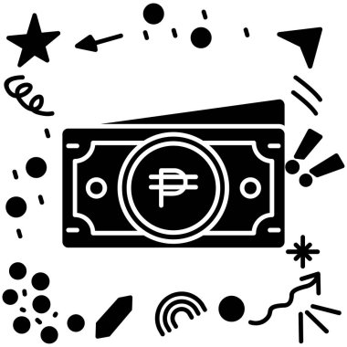 Siyah ve beyaz simgesinin vektör illüstrasyonu